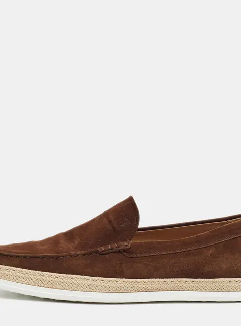 Tod's Size 42 Brown Suede Slip On Sneakers