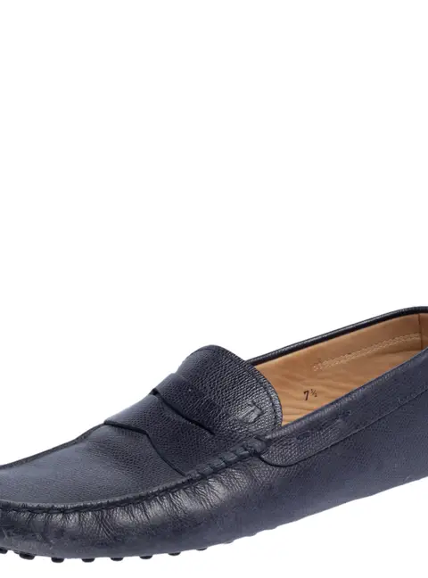 Tod's Blue Leather Penny Loafers Size 41.5