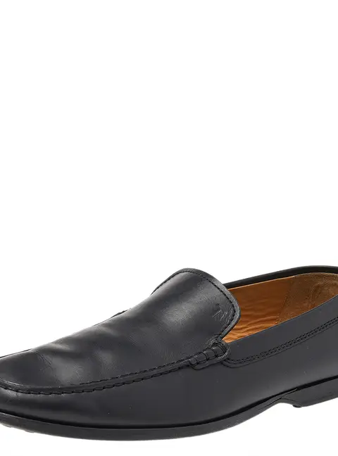 Tod's Black Leather Slip On Loafers Size 42