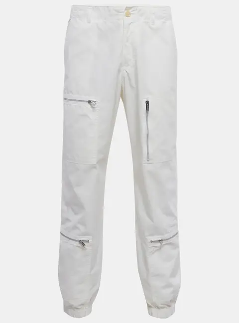 Undercover White Cotton Cargo Pants L