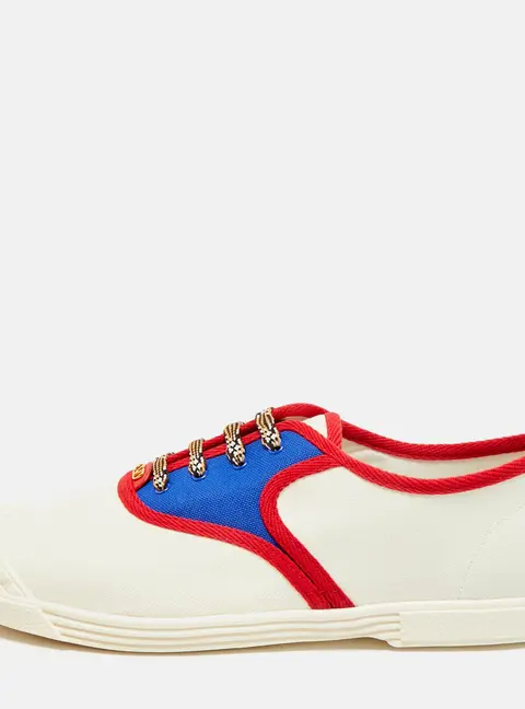 Valentino Giggies Size 43.5 Tricolor Canvas Lace Up Sneakers