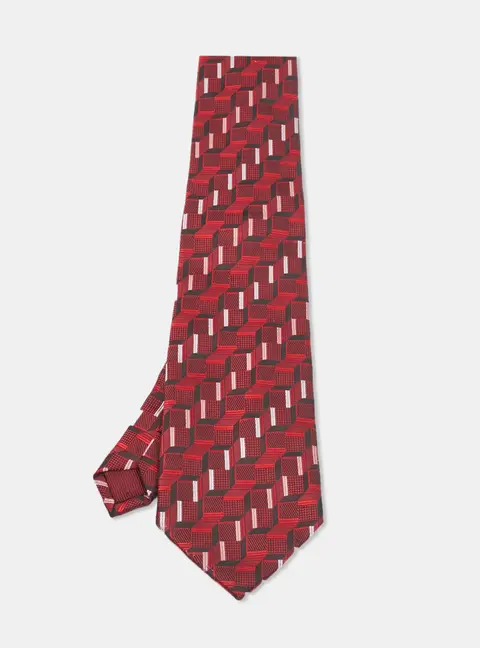 Valentino Multicolor Striped Jacquard Silk Tie