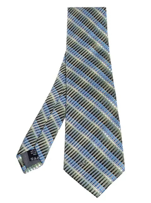 Valentino Multicolor Striped Jacquard Silk Tie