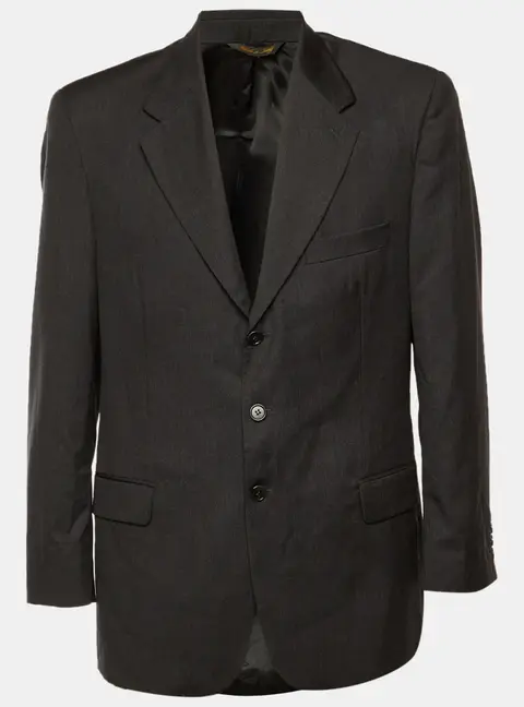 Valentino Grey Wool Single Breasted Blazer XL
