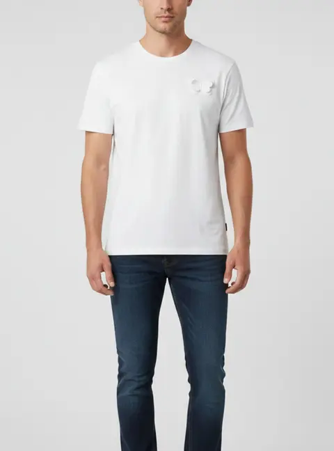 Valentino White Logo Print Jersey Crewneck T-Shirt L