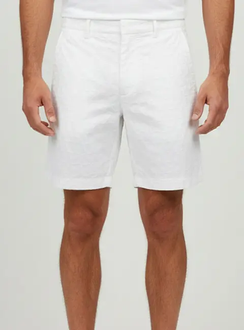 Valentino White Jacquard Regular Fit Shorts L