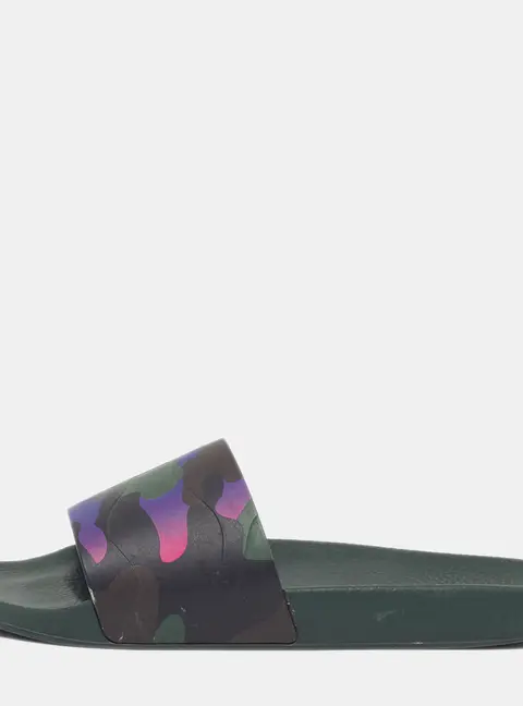 Valentino Size 42 Multicolor Rubber Pool Flat Slides