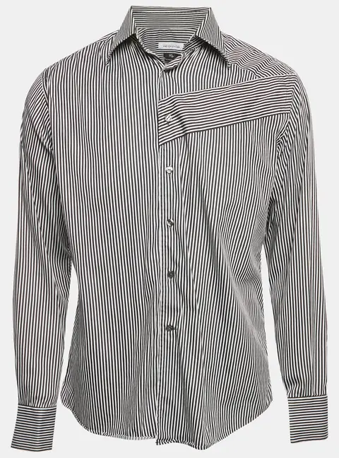 Versace Collection Black Striped Cotton City Shirt L