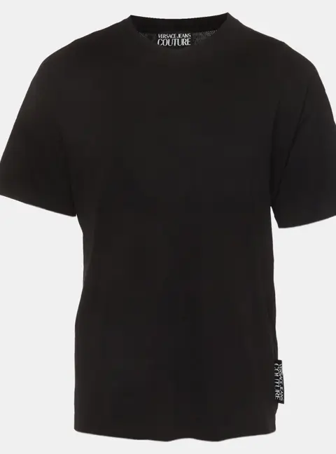 Versace Jeans Couture Black Logo Print Crewneck T-Shirt XS