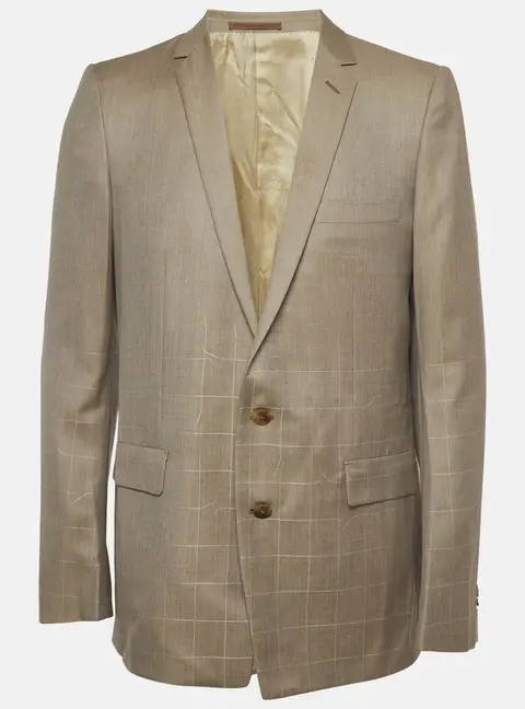 Versace Grey Cotton Buttoned Regular Fit Blazer XXL