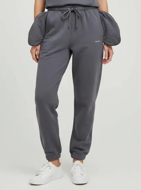 Vetements Grey Cotton Jersey Inside Out Pocket Baggy Sweatpants M
