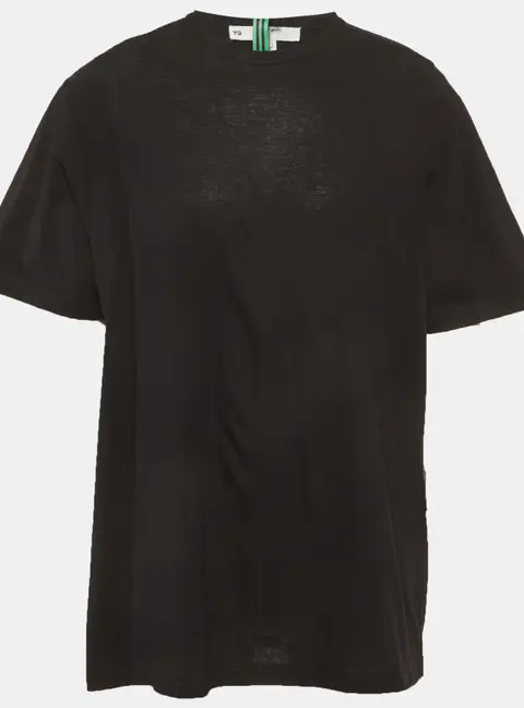 Y-3 Black Jersey Crewneck T-Shirt S