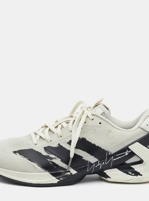 Y-3 Adidas Adizero Ubersonic 5 Orbit Size 44 Grey/Black Mesh and Rubber Lace Up Sneakers