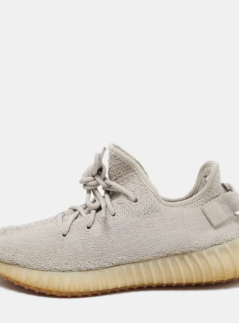 Yeezy x Adidas Grey Knit Fabric Boost 350 V2 Sesame Sneakers Size 43 2/3
