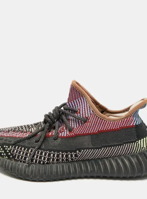 Yeezy Boost 350 V2 Size 43.5 Multicolor Knit Fabric Yecheil Lace Up Sneakers