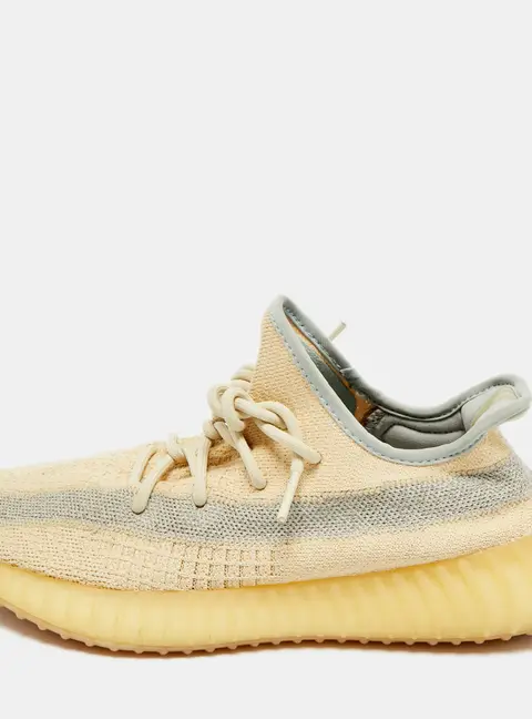 Yeezy Boost 350 V2 Linen Size 42.5 Cream Knit Fabric Lace Up Sneakers