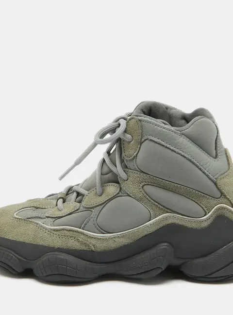 Yeezy x Adidas Yeezy 500 Size 40.5 Grey Leather, Neoprene and Suede High Top Sneakers