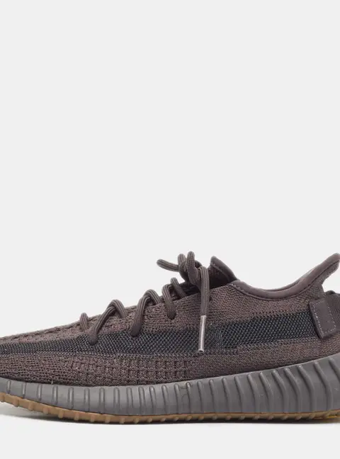Yeezy x Adidas Black Knit Fabric Boost 350 V2 Cinder Non Reflective Sneakers Size 39 1/3
