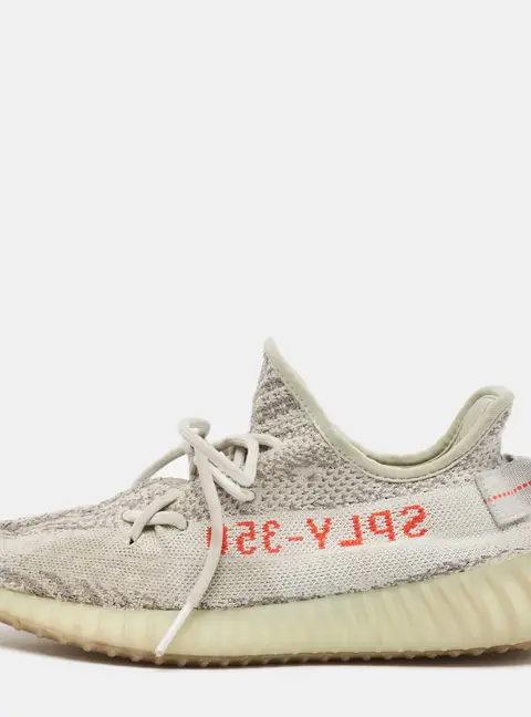 Yeezy x Adidas Two Tone Knit Fabric Boost 350 V2 Blue Tint Sneakers Size 40 2/3