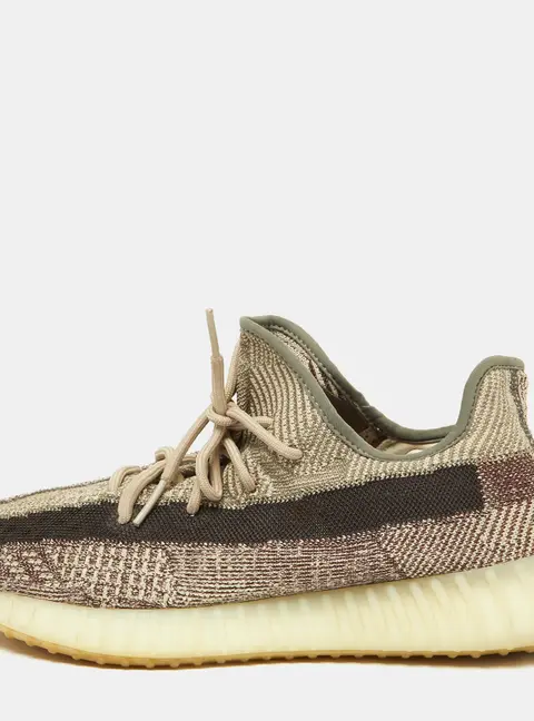 Yeezy x Adidas Brown/Beige Knit Fabric Boost 350 V2 Zyon Sneakers Size 48
