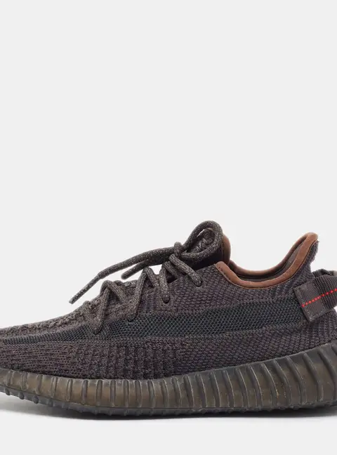 Yeezy x Adidas Black Knit Fabric Boost 350 V2 Black (Non-Reflective) Sneakers Size 38 2/3