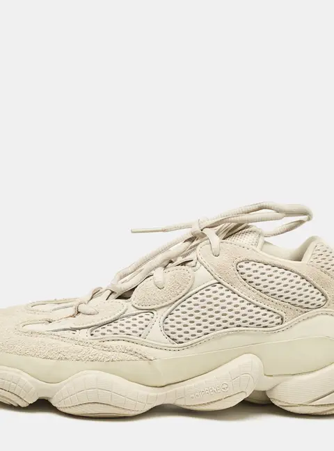 Yeezy x Adidas Grey/White Suede and Mesh Yeezy 500 blush Sneakers Size 401/3