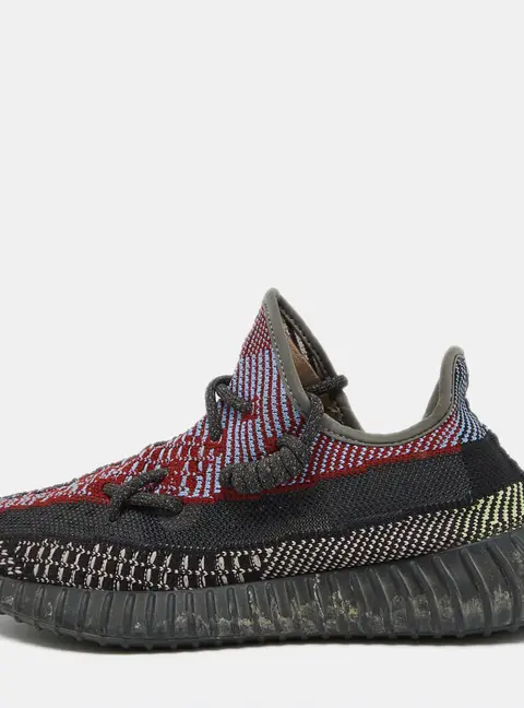 Yeezy x Adidas Multicolor Knit Fabric Boost 350 V2 Yecheil Sneakers Size 39 1/3