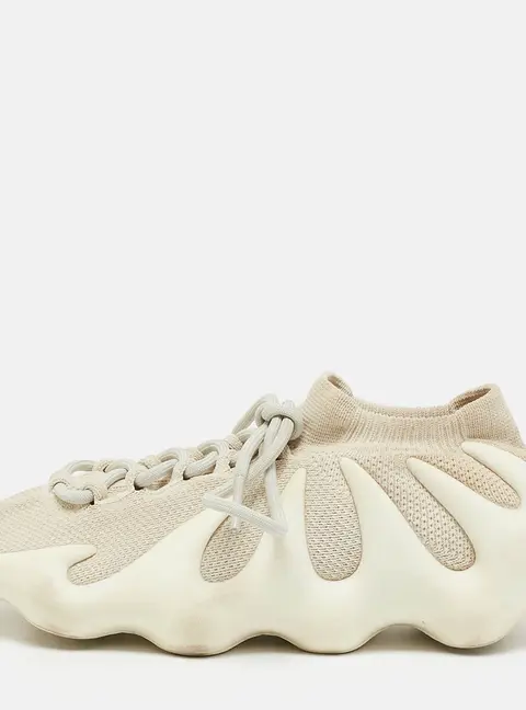 Yeezy x Adidas Off White Knit Fabric 450 Cloud White Sneakers Size 39 1/3