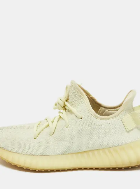 Yeezy x Adidas Green Knit Fabric Boost 350 V2 Butter Sneakers Size 40 2/3