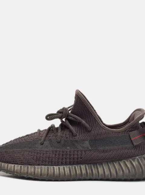 Yeezy x Adidas Black Knit Fabric Boost 350 Pirate Black Sneakers Size 46 2/3