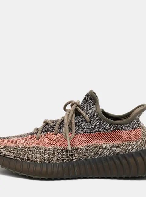 Yeezy x Adidas Multicolor  Knit Fabric Boost 350 V2 Ash Stone Sneakers Size 40