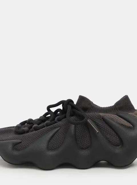 Yeezy x Adidas Black Knit Fabric 450 "Dark Slate" Low Top Sneakers Size 38.5