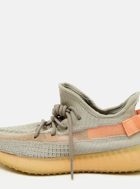 Yeezy x Adidas Grey Knit Fabric Boost 350 V2 True Form Sneakers Size 40 2/3