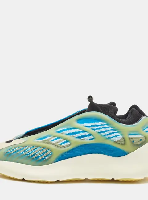 Yeezy x Adidas Blue/White Knit Fabric 700 V3 Arzareth Sneakers Size 43 1/3