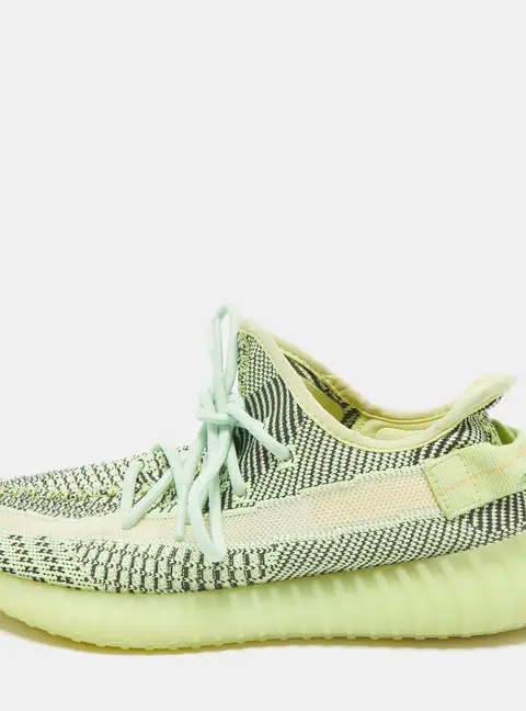 Yeezy x Adidas Green Knit Fabric Boost 350 V2 Yeezreel Reflective Sneakers Size 41 1/3
