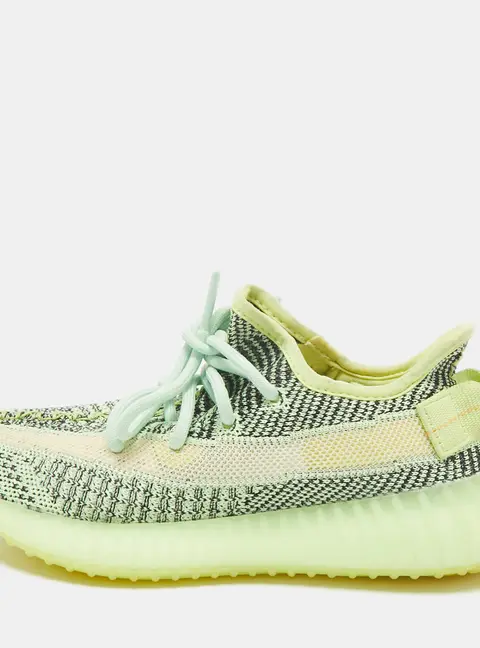 Yeezy x Adidas Neon Green Knit Fabric Boost 350 V2 Yeezreel (Reflective) Sneakers Size 36