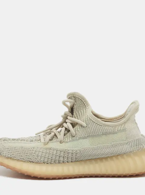 Yeezy x Adidas Pale Green Knit Fabric Boost 350 V2 Citrin (Non-Reflective) Sneakers Size 38.5