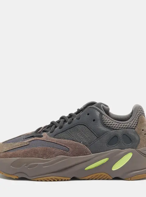 Yeezy x Adidas Dark Grey Suede and Mesh Boost 700 V2 Mauve Sneakers Size 44 2/3