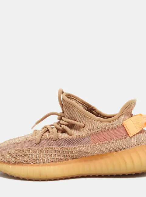 Yeezy x Adidas Orange Knit Fabric Boost 350 V2 Clay Sneakers Size 38