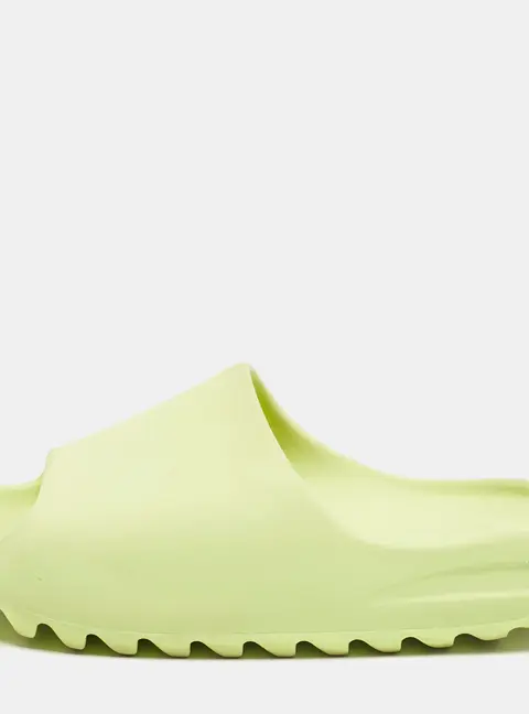 Yeezy x Adidas Neon Green Rubber Glow Green Slides Size 46