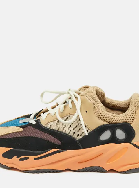 Yeezy x Adidas Multicolor Mesh And Suede Boost 700 Enflame Amber Sneakers Size 47 1/3