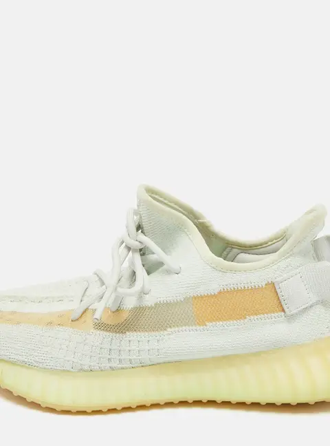 Yeezy x Adidas Light Green Knit Fabric Boost 350 V2 Hyperspace Sneakers Size 42