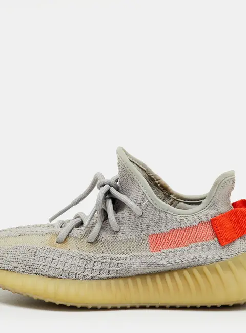Yeezy x Adidas Grey Knit Fabric Boost 350 V2 Tail Light Sneakers Size 37 1/3