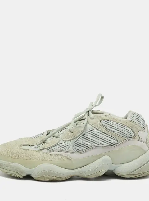Yeezy x Adidas Yeezy 500 Size 42 Grey Leather, Mesh and Suede Low Top Sneakers