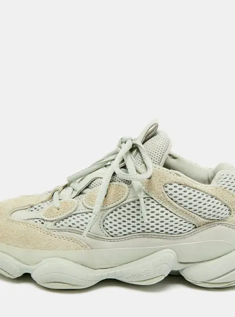Yeezy x Adidas 500 Size 38 Grey Leather, Mesh and Suede Low Top Sneakers