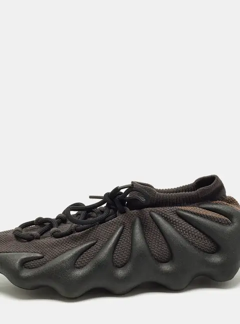 Yeezy x Adidas 450 Dark Slate Size 46 2/3 Black Knit Fabric Low Top Sneakers