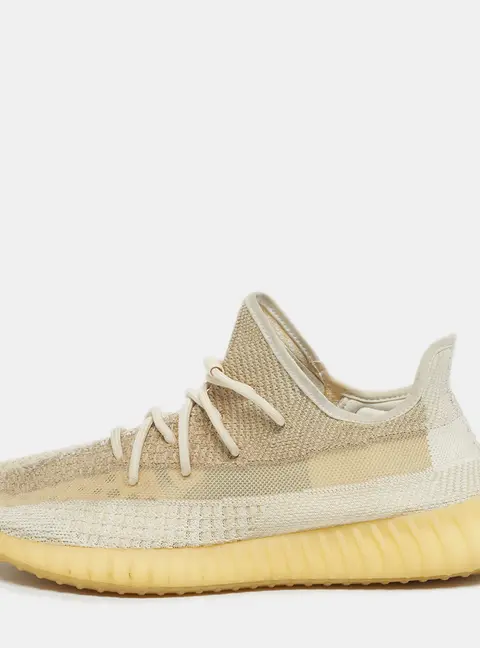 Yeezy x Adidas 350 V2 Light Size 47.5 Two Tone Knit Fabric Low Top Sneakers