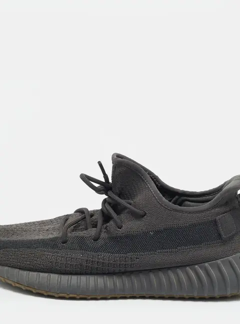 Yeezy x Adidas Boost 350 V2 Cinder Size 47.5 Grey Knit Fabric Low Top Sneakers
