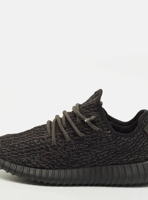 Yeezy x Adidas Boost 350 Pirate Size 43.5 Black Knit Fabric Low Top Sneakers