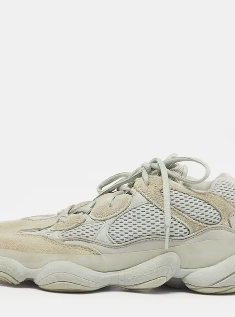 Yeezy x Adidas Yeezy 500 Size 40.5 Grey/Blue Mesh and Suede Low Top Sneakers